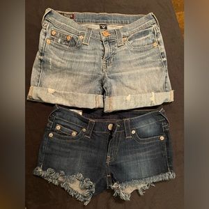 Two True Religion Jean shorts